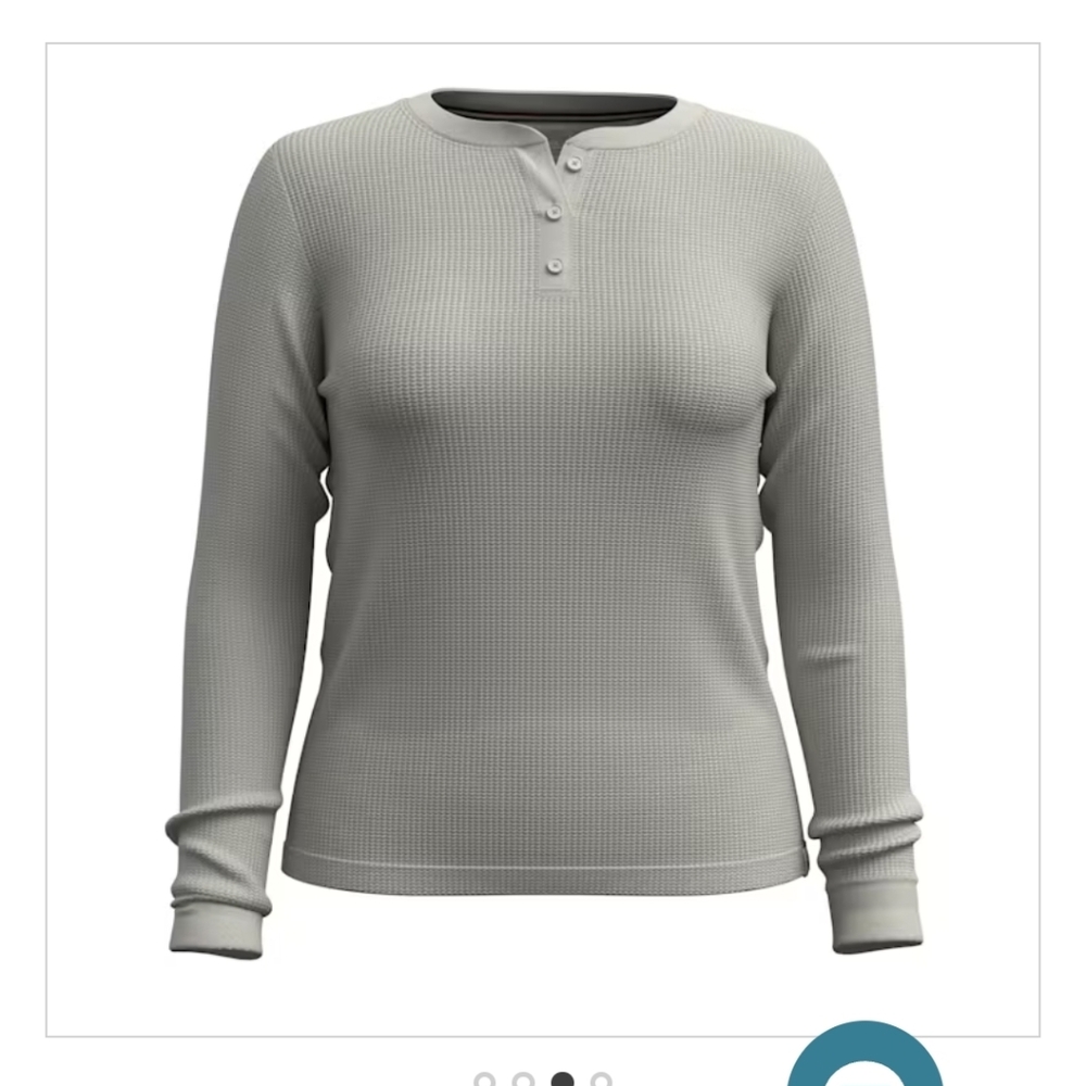 Smartwool Women's Waffle Long Sleeve Henley S Ash Heather